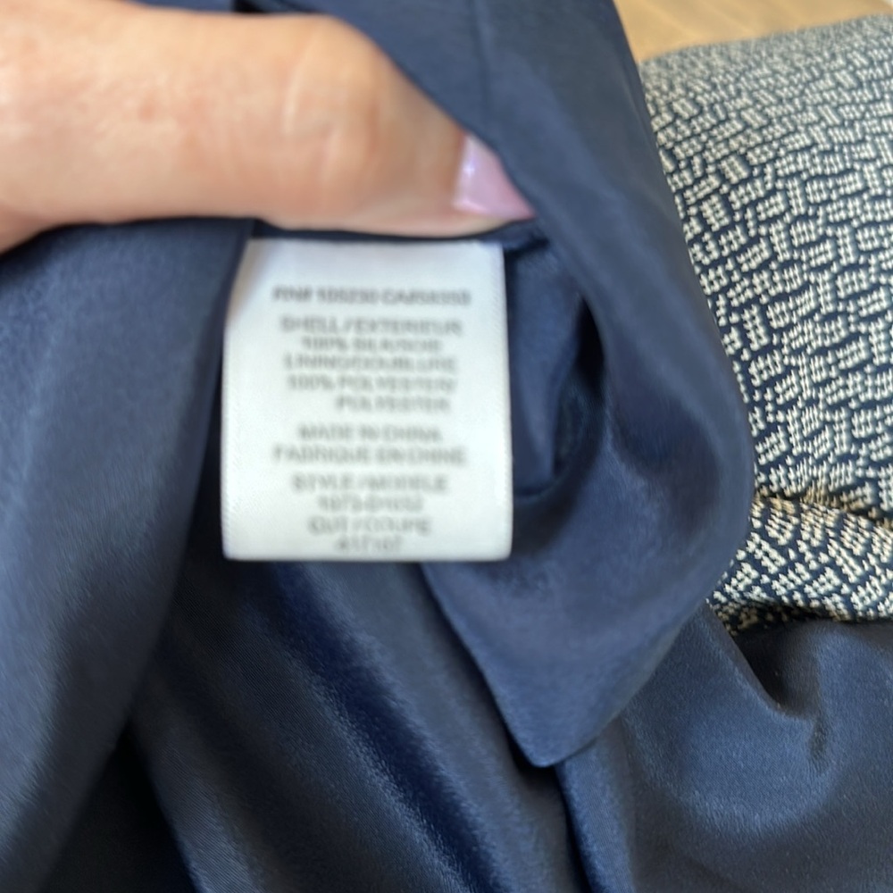 Joie Sz L Navy printed Maxi Dress - Picture 6 of 7